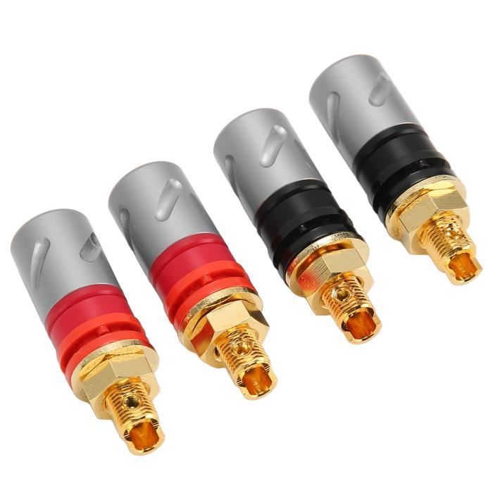 Fiches Banane 4mm Plaquées Or - Connecteurs Mâles Pour Accessoires électroniques, Lot Neuf