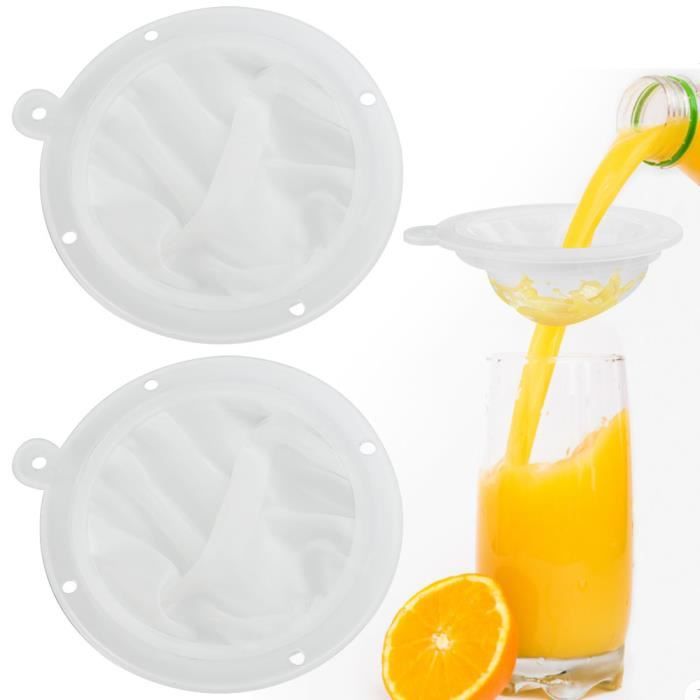 Passoire Fine En Nylon 400 Mailles HABNI - 24x14,8 Cm, Manche Blanc, Pour Filtrer Huile, Café, Jus, Lait Végétal