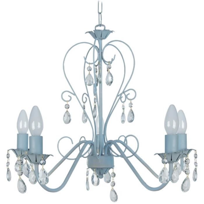 Pampilles Lustre Fil Acier 60x60x90 Cm Gris Bleu Ceruse Achat Vente Lustre Fil Acier Gris Bl C Cdiscount