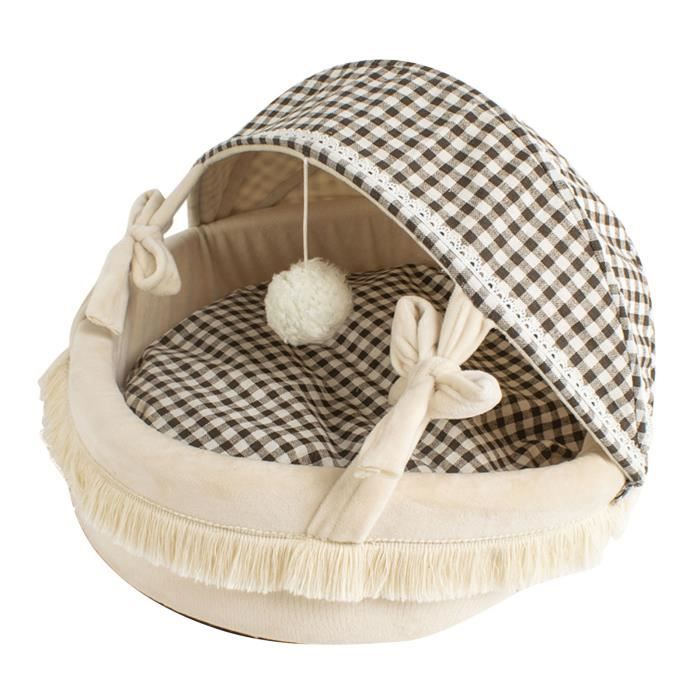 Lit-grotte Pour Chat Galatée - Maisonnette Pliable Douillette, Taille S/M/L, Mousse Haute Densité