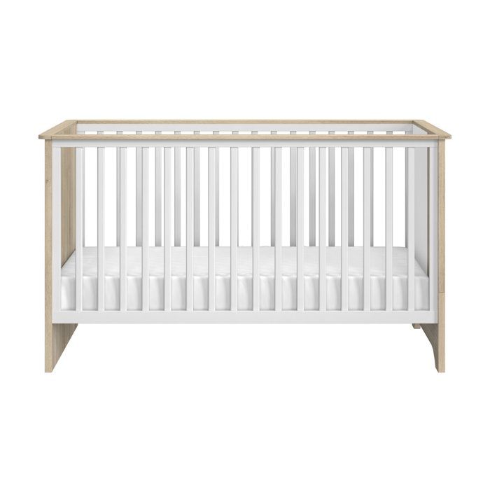 Lit Bebe 70x140 2 Pans 140 Moderne L 79 H 86 P 150 Decor Blanc Sacha Made In France Cdiscount Puericulture Eveil Bebe