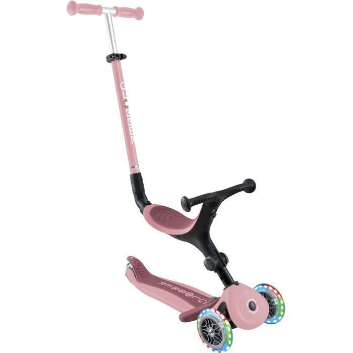 Globber Trottinette évolutive GO UP ACTIVE PLUS LIGHTS avec siège pastel