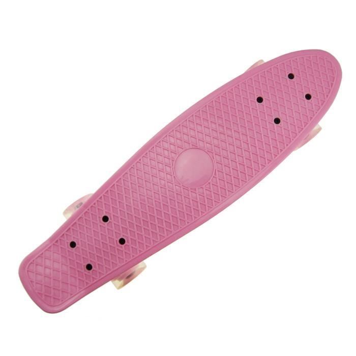Skateboard Complet Mini Cruiser 61 Cm - Roues LED, Roulements ABEC-7, Capacité 150 Kg, Pour Débutants
