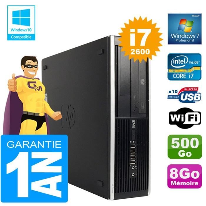 PC HP Compaq 8300 SFF Core I7-2600 Ram 8Go Disque 500 Go Graveur DVD Wifi W7 Reconditionné - Hewlett-Packard reconditionné disponible sur Cdiscount Seconde Vie