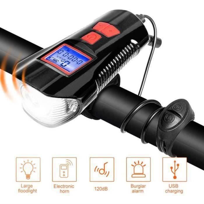 ECLAIRAGE POUR CYCLE Éclairage Vélo Rechargeable Lampe de Vélo Avant Rechargeable USB LED 1000LM