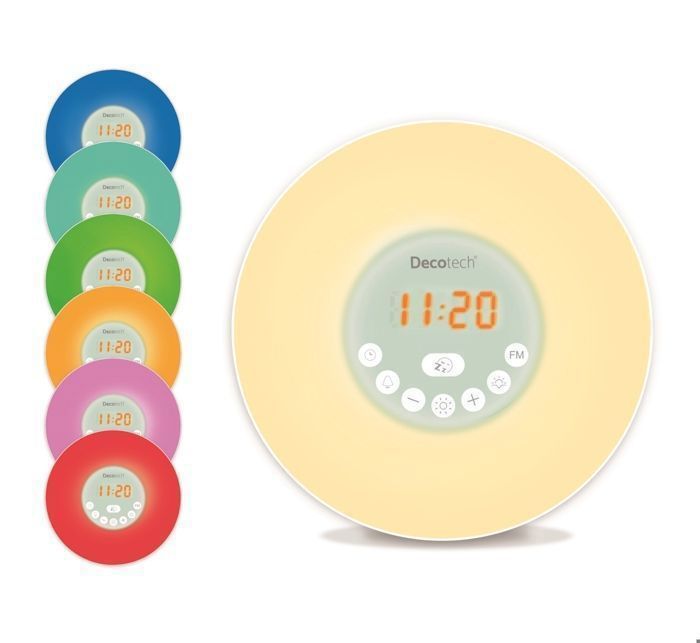 Radio Réveil Simulateur d’Aube Couleur Decotech