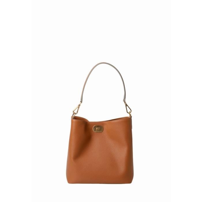 Sac à main Mac Douglas Rhodes Couronne M - Marron - Cuir lisse - 27x26x14cm