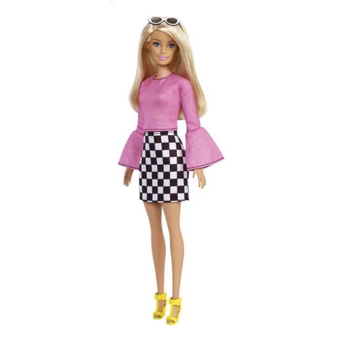 Vêtements Barbie - Robe jaune/rose, Chaussures pour femmes Witte et  lunettes de soleil