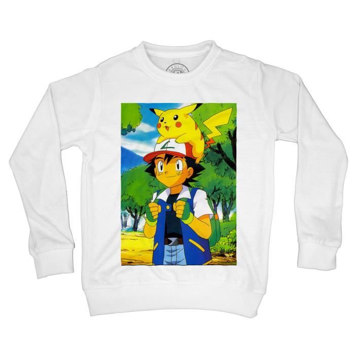 Sweat-Shirt enfant pikachu sur son ami sasha pokemon