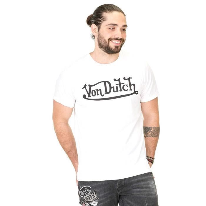 Von Dutch T-Shirt homme Slim Fit Life Jaune - Vêtements T-shirts manches  courtes Homme 17,90 €