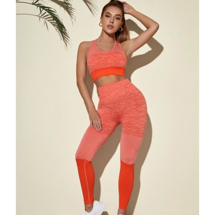 Corcoar Legging Sport Femme Taille Haute Sans Coutures - Yoga Gym Running Naked Feeling
