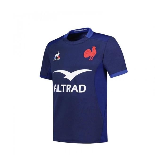 Maillot Replica Domicile XV de France 2024 Le Coq Sportif Homme Manches Courtes Bleu Cdiscount Sport
