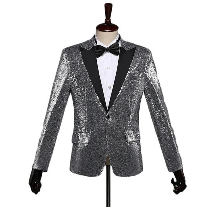 Veste homme de Marque paillette court paragraphe coupe slim veste