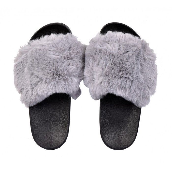 Claquette puma fourrure grise new arrivals