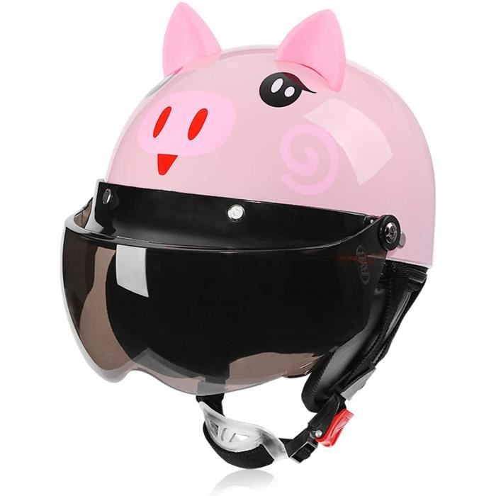 Casque Enfant Galatée - Protection ABS Avec Écharpe Et Pare-Soleil 46-52cm
