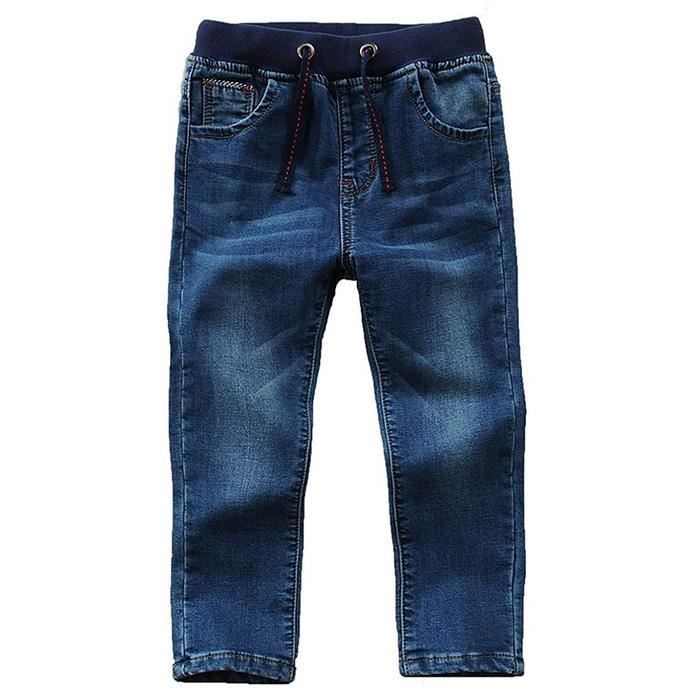 Enfant Gar on Printemps Automne Coton Jeans Denim Long Droit