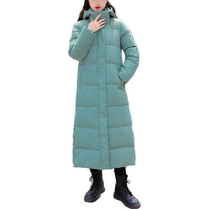 Femme Doudoune Capuche Imperm able Longue Ample Doudoune Chaude
