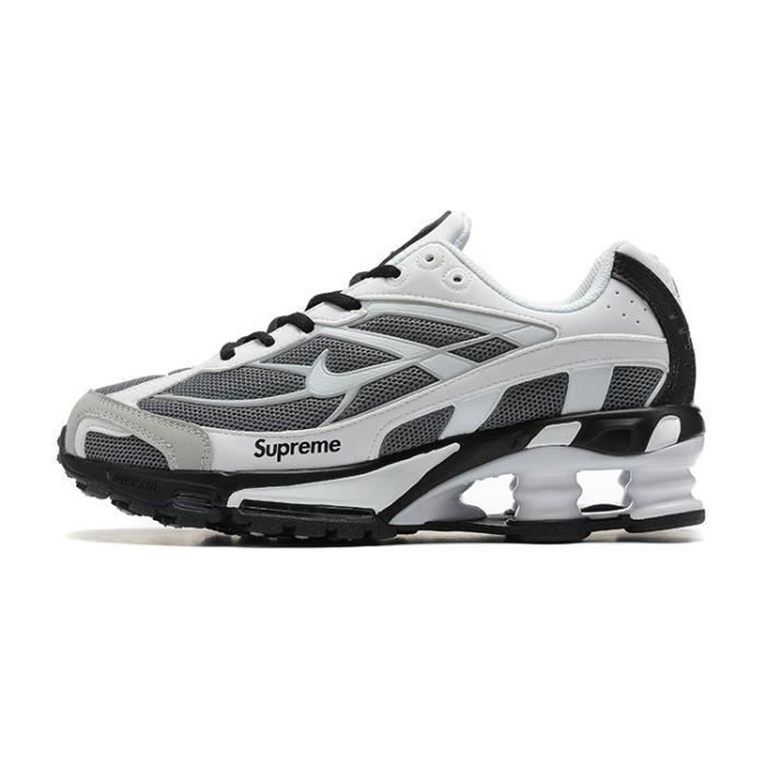 Supreme x Nike Shox Ride 2 chaussures de course Gris blanc