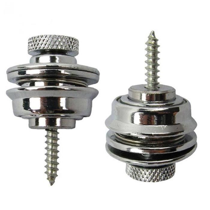 Serrures de sangle de guitare métallique, boutons de sangle de guitare