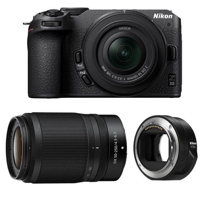NIKON Z30 + Z 16 50 + Z 50 250 + Adaptateur FTZ II Neuf - vue 8