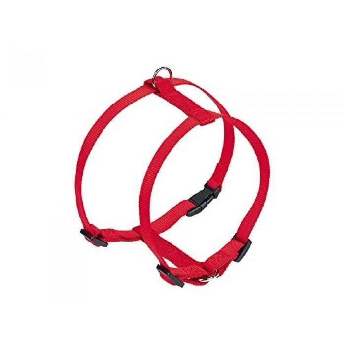 Comparer les prix de NOBBY HARNAIS CLASSIQUE EN NYLON POUR CHIEN ROUGE 15 MM X 30/50 CM