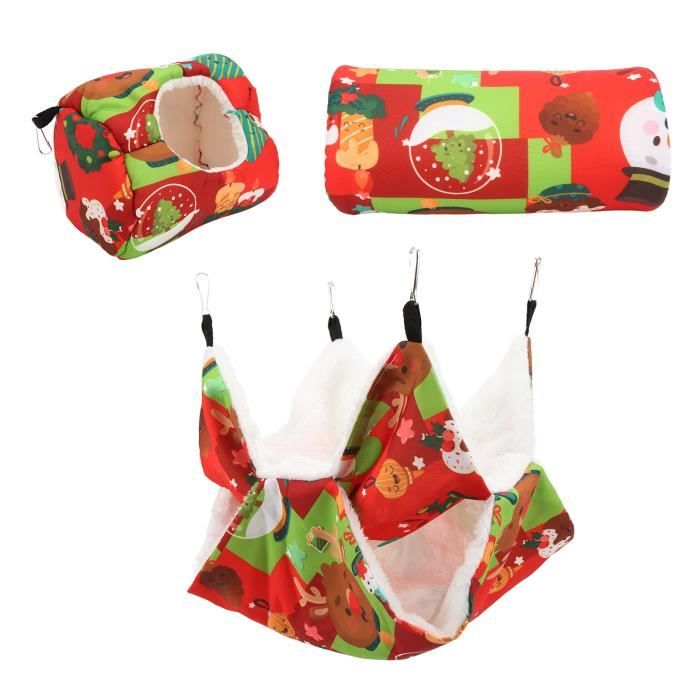 Meilleurs prix pour Ensemble de hamac - OMABETA - 3 pièces - Tunnel suspendu - Rouge - Pour petits rongeurs