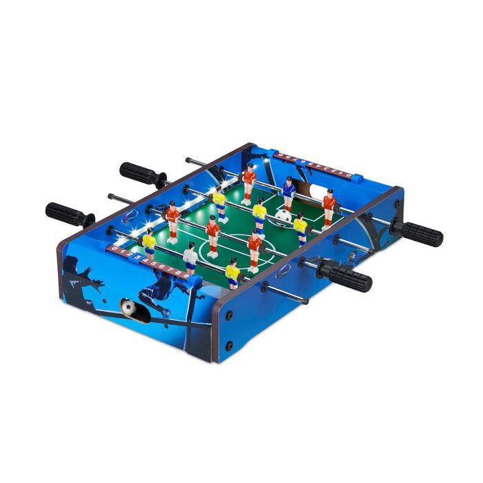 Baby-foot En Bois Compact - 69x36x24 Cm, Avec 2 Balles, Marqueur De Scores, Pour 2-4 Joueurs, Idéal Maison, Bar Ou Fête