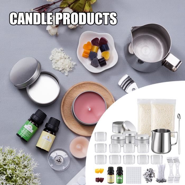 Kit Fabrication Bougies Pour Débutants - Avec Fondeur Cire, Thermomètre, Mèches Et Accessoires