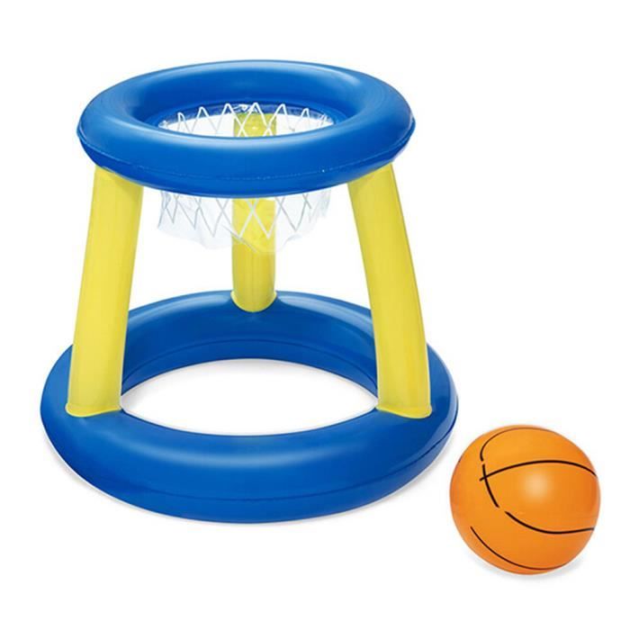 Panier De Basket Piscine 2-en-1 – Avec 4 Ballons, 12 Anneaux Et Pompe – Jeu Flottant Pour Toute La Famille