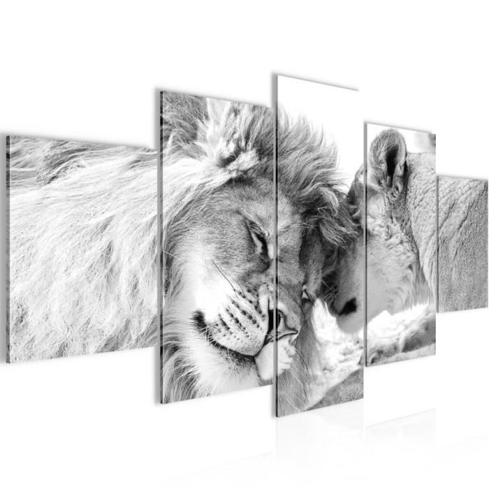 Tableau Lion Noir Et Blanc Achat Vente Pas Cher Ce tableau vous offre une ambiance unique pour un prix abordable. tableau lion noir et blanc