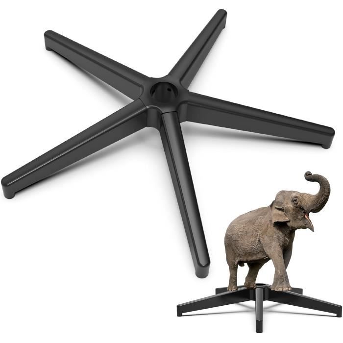 Base De Chaise De Bureau Renforcée - Capacité 2500 Lb - Noir - Pied Universel