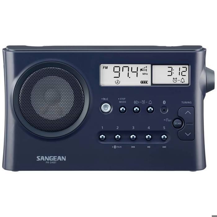 Sangean PR-D4BT Radio de table FM AM AM FM Bluetooth fonction réveil bleu foncé