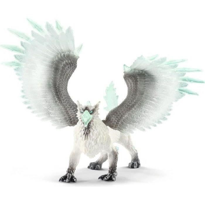 Griffon de Glace, Figurine d'Action, Jouet schleich Réaliste et Durable aux Ailes Mobiles - Cadeau P