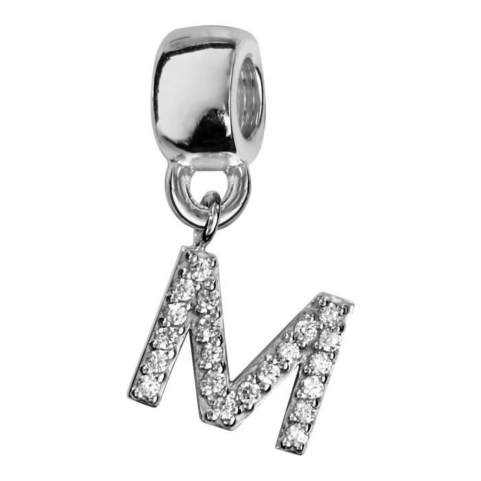 charm pandora lettre m charm pandora lettre m