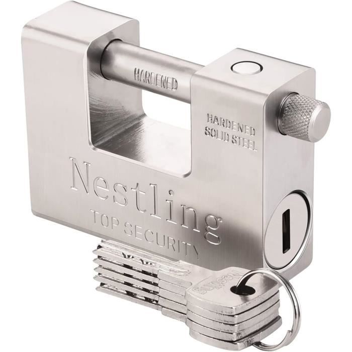 TRIXES Cadenas Anse Longue 12 CM - 3 Clés - Sécurité Extérieure