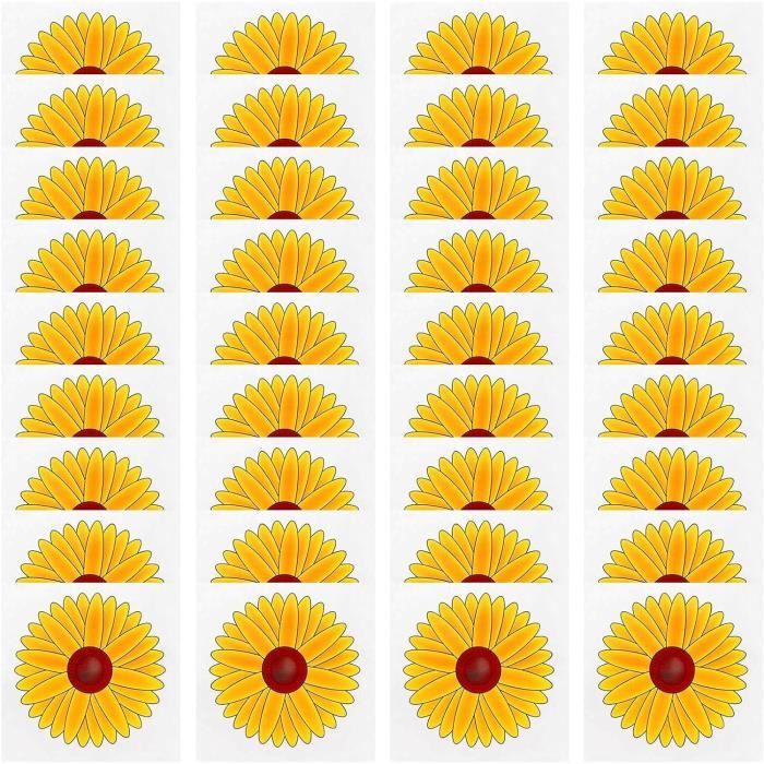 40 Pièges à Mouches Autocollants Pour Fenêtres – Motifs Fleurs, Non Toxique – Pour Cuisine, Salon, Voiture