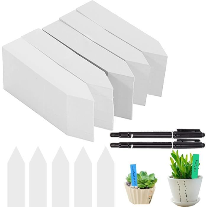 Lot De 5 Étiquettes De Jardin 30cm - Plastique Rouge Résistant - Inscriptible - Pour Plantes Et Aromatiques