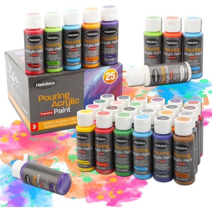 Boîte De Rangement Peinture Acrylique - Capacité 30 Bouteilles De 2 Oz