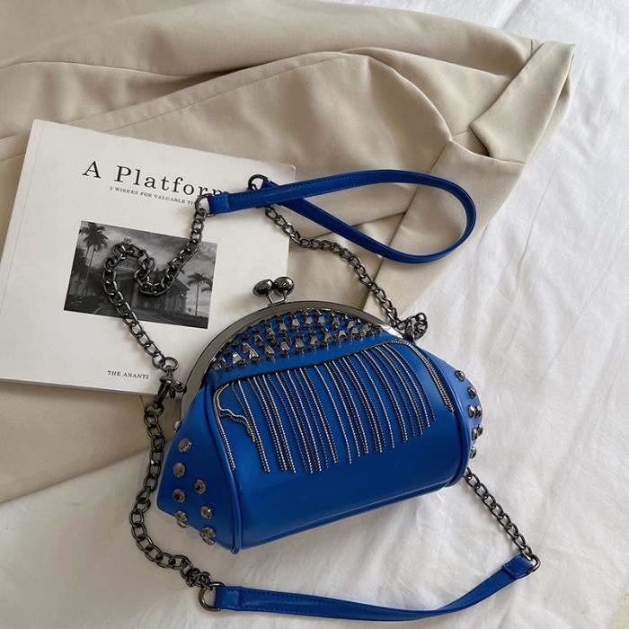 Sac Bandoulière Femme Tendance - Pochette Été Plage En Paille PP + PU Cuir