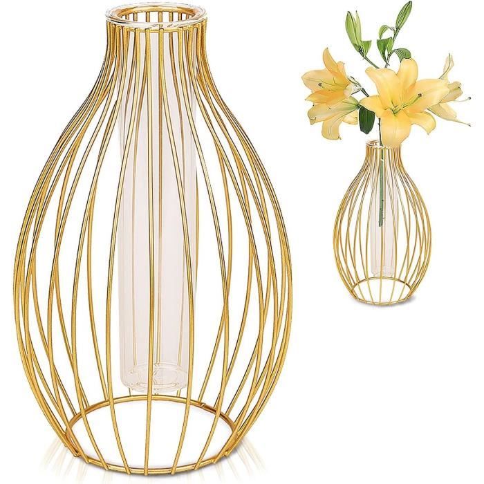Vase Créatif Japonais Haptufer – Verre Paille Dans Panier – Style Nordique Minimaliste Pour Plantes Et Fleurs – Taille S