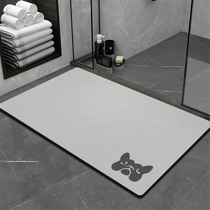 BEBUSINGOTO Tapis De Salle De Bain Demi-cercle – Tapis De Bain Antidérapant, Mignon Et Amusant, Motif Soleil Blanc Et Jaune Bohème, Absorbant Et Doux En Microfibre