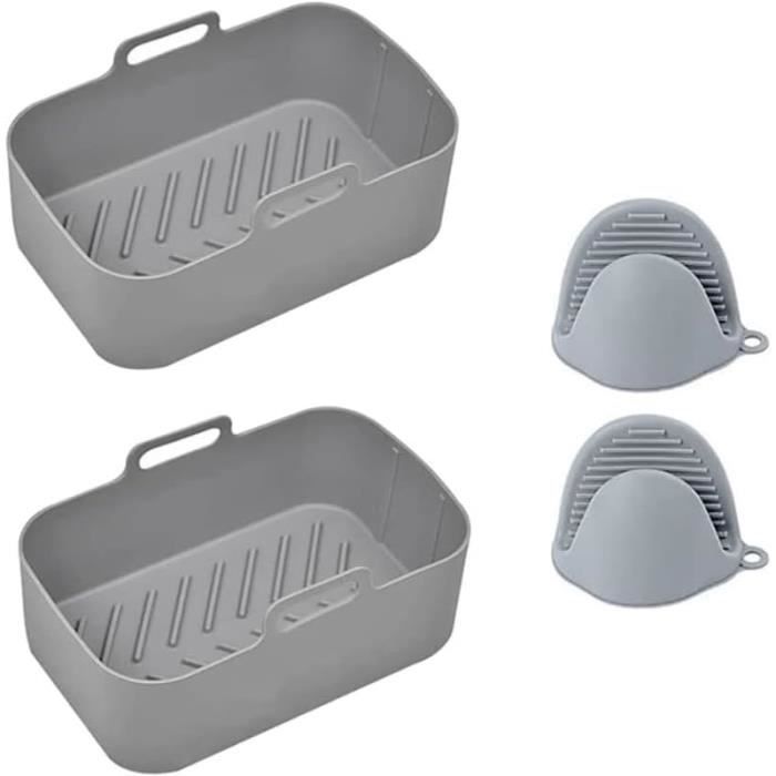 Plaque Cuisson Friteuse à Air - Grille Acier Inox, Antiadhésive, Lavable Lave-vaisselle