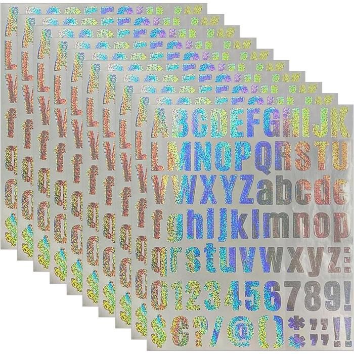 Feuille De 20 Chiffres Adhésifs Noirs Arial - Vinyle Pour Boîte Aux Lettres