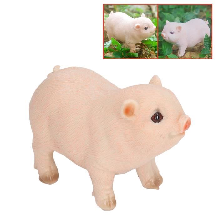 Statue de cochon en résine de jardin VGEBY Blanc 12x6x8cm