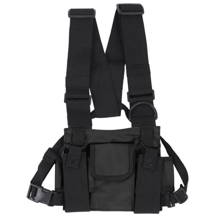 MiOYOOW Sac de Poitrine Tactique, Gilet Réglable MOLLE, Chest Rig