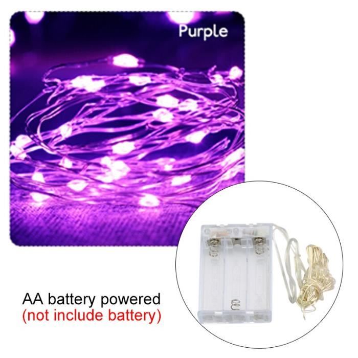 Guirlande Lumineuse à Piles, 20 LED, 2 M, Fil De Cuivre, Micro-guirlande Lumineuse, Intérieur