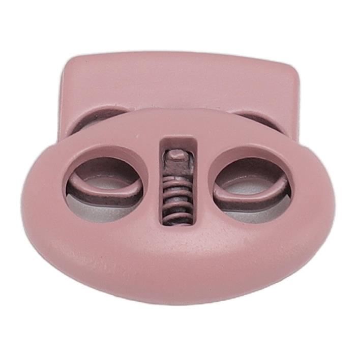 Lot de 30 verrous de cordon à ressort - Double trou - En plastique - Pour cordon de serrage, cordon élastique, verrous de lacets, boucle de parachute