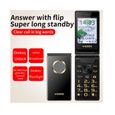 YEEMI M3+ 4G Flip Button Téléphone portable 2,8 pouces Affichage 8MP Pixels 1800mAh Or-1