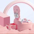 Siège de Toilette bébé Réducteur de WC Enfant Potty Pot Toilette Chaise pliable en Plastique Rose Antidérapant VINTEKY®-1