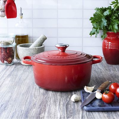 LE CREUSET Cocotte en Fonte OVALE Vintage MODELE « C » ORANGE Long.25cm EUR 48,00 - FR